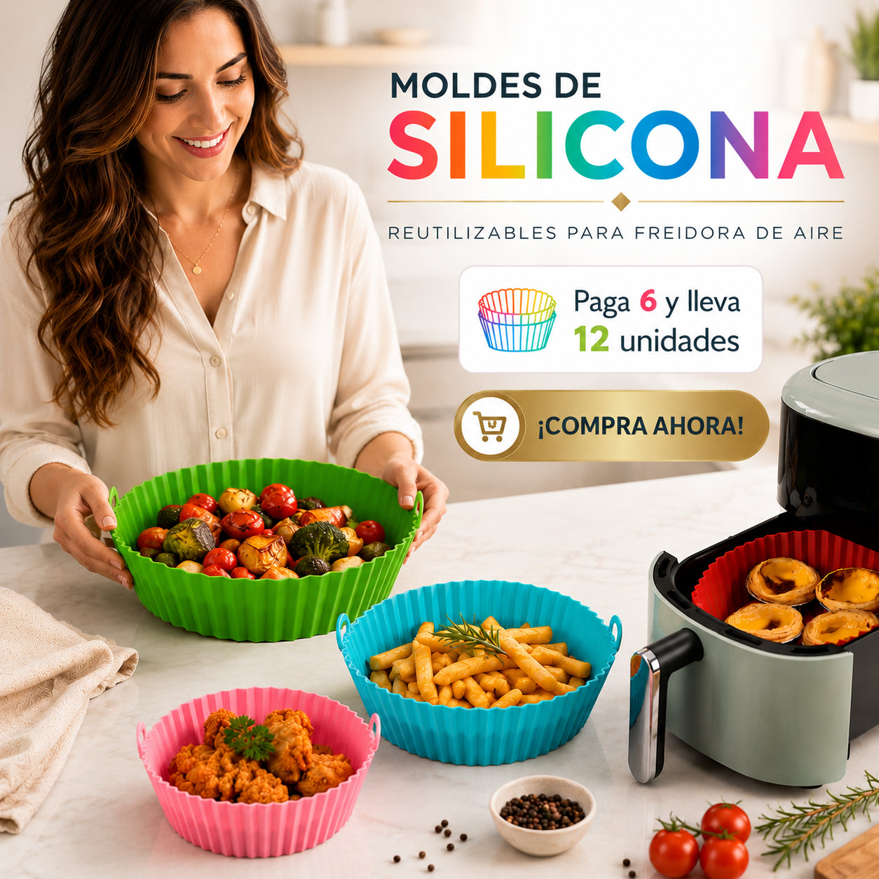 MOLDES DE SILICONA! PAGA 6 LLEVA 12👩‍🍳