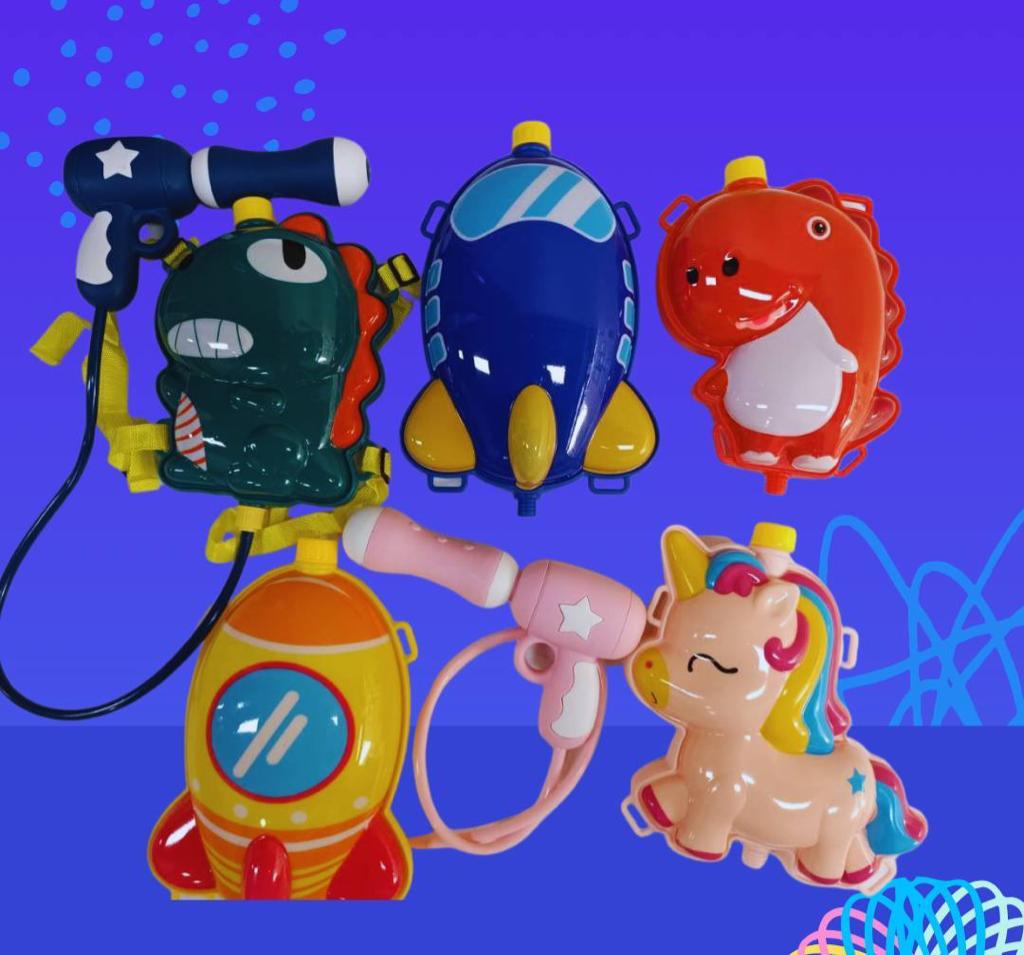 MOCHILA CON PISTOLA DE AGUA!🎒💦