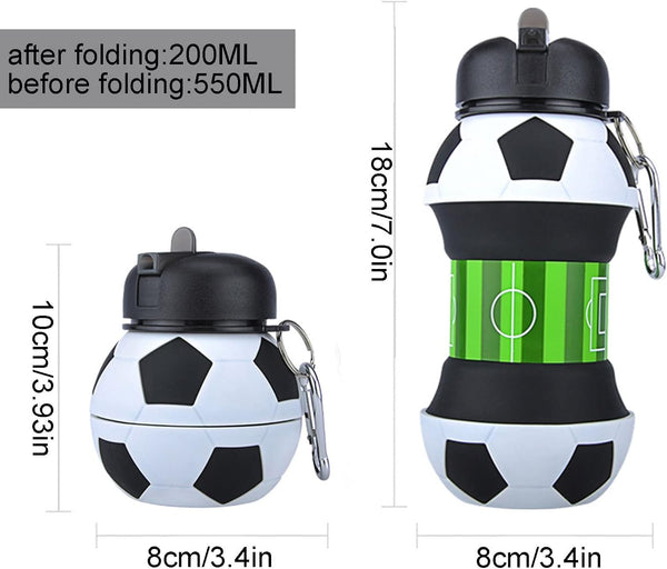 Botella Plegable Fútbol Divertida