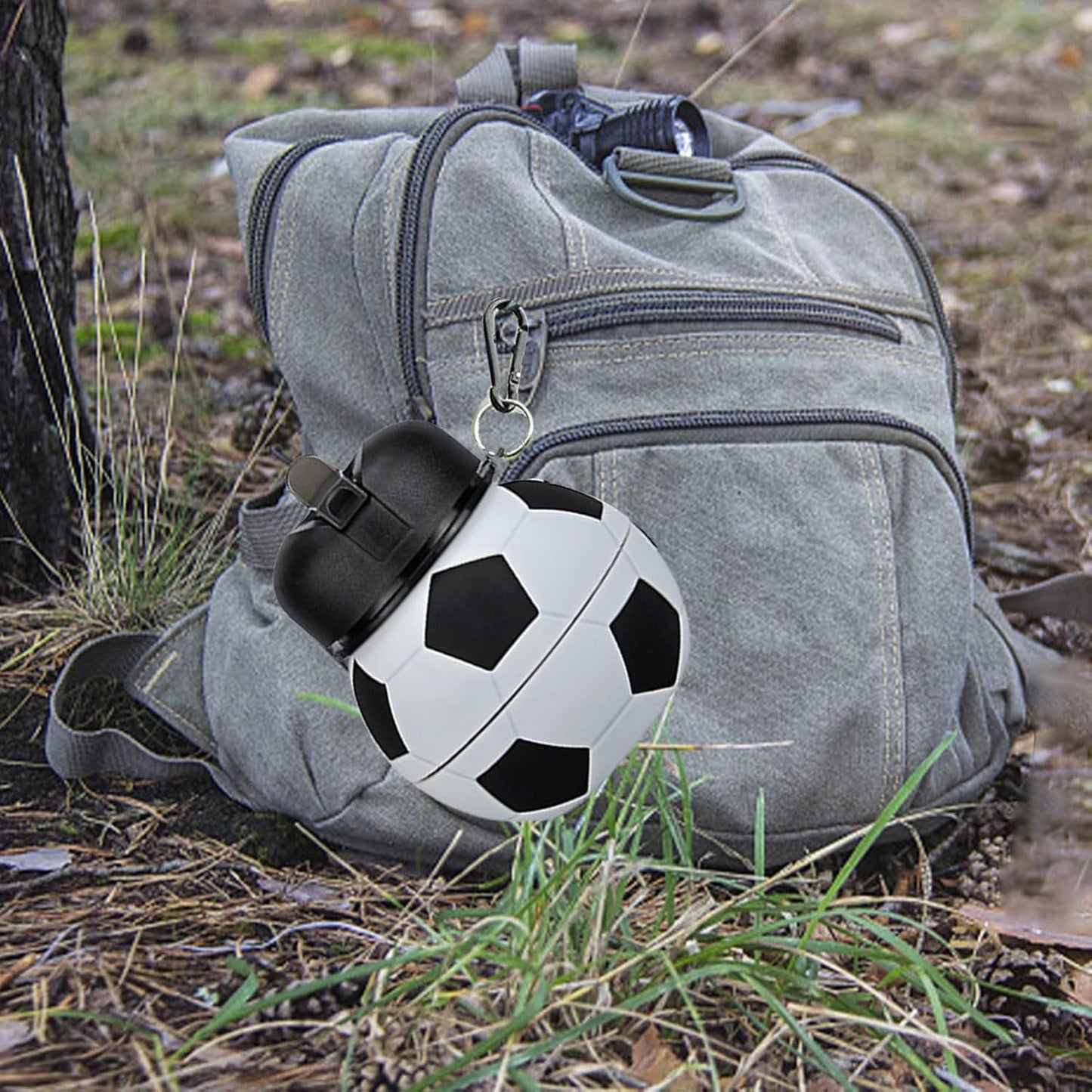 Botella Plegable Fútbol Divertida